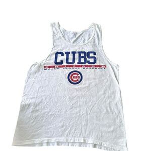 Vintage 1999 Chicago Cubs Men's Tank‎ Top T-Shirt White Size L